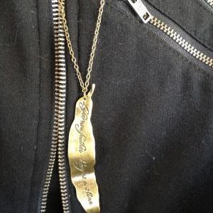 Light As A Feather Bronze Metal Necklace