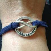 Cheerleading Forever Bracelet....custom colored strap