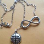 Basketball Forever Drop Necklace