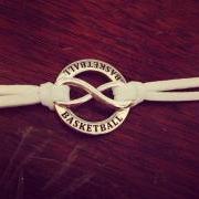 Basketball Forever Bracelet....custom colored strap