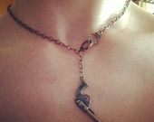Handcuff And Gun Necklace